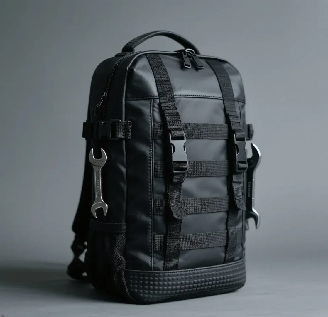 Structured satchel bag